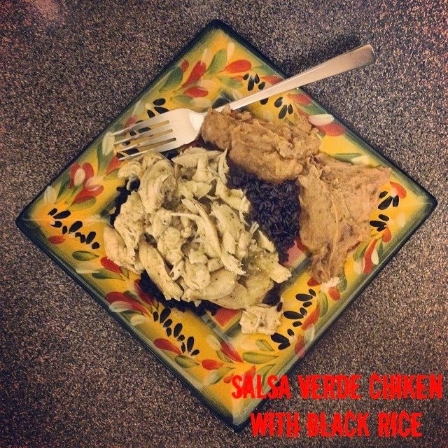 Salsa Verde Chicken with Black Rice