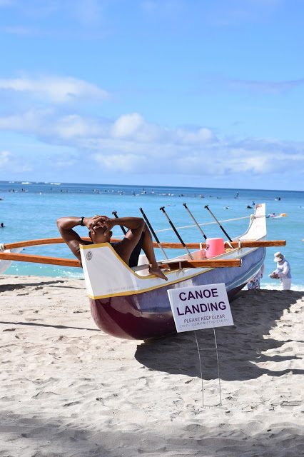 Waikiki Beach canoe
