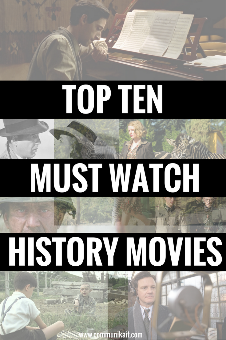 TOP TEN MUST WATCH HISTORY MOVIES - My Favorite Historical Movies - Communikait