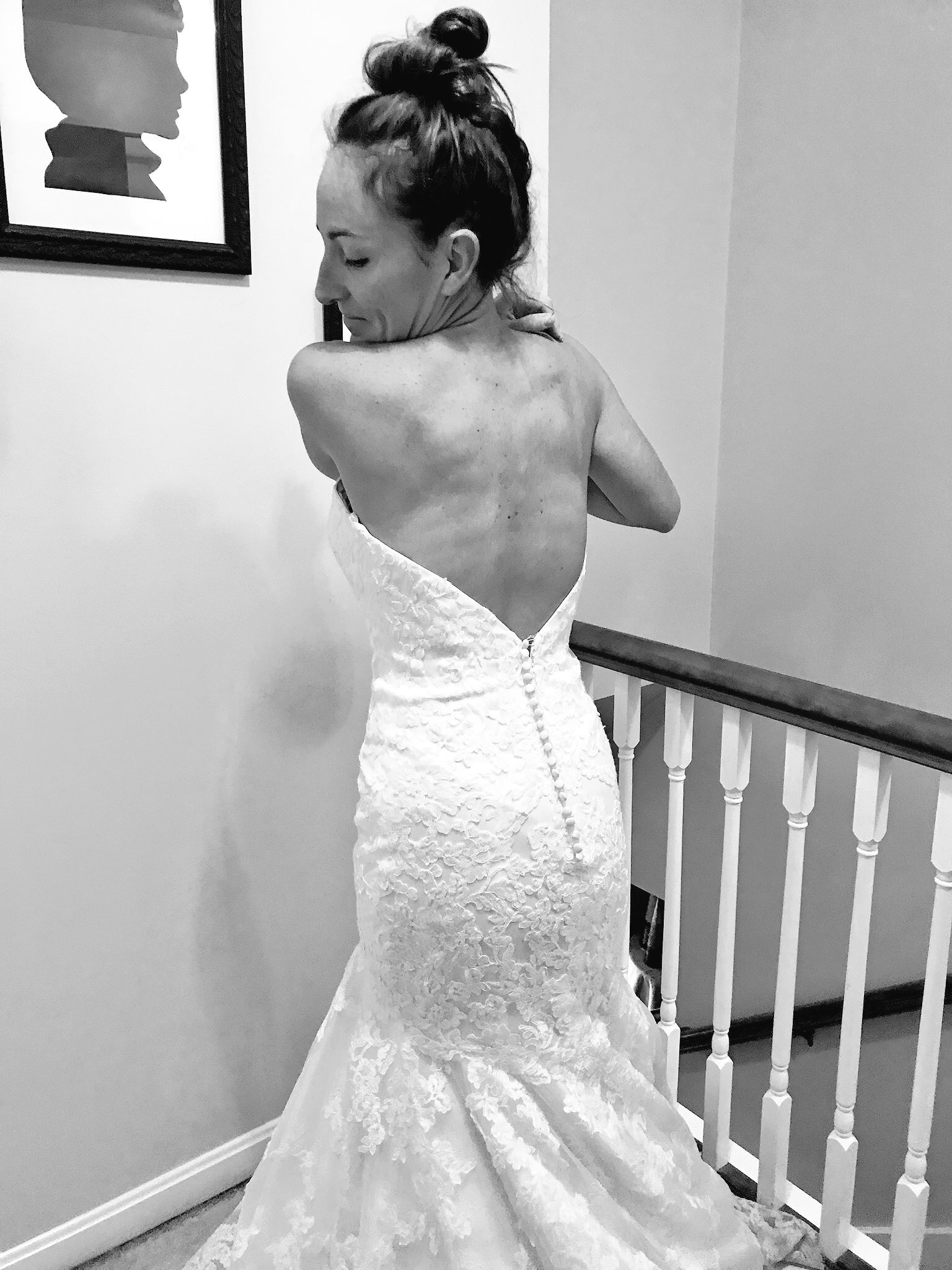 Wedding Dress - Wedding Dress Selfie - Wedding Gown Photo - Mermaid Wedding Lace Gown - Communikait by Kait Hanson
