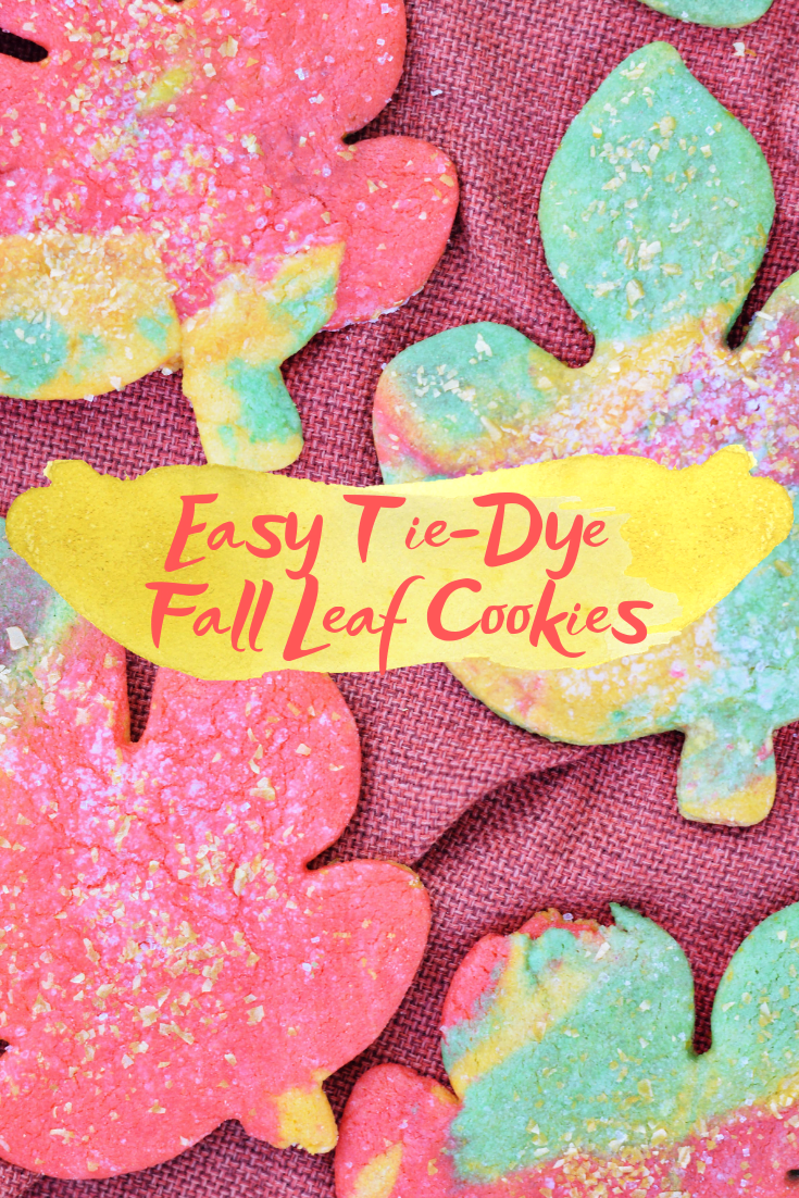Fun Tie-Dye Fall Leaf Cookies that are perfect for any festive fall occasion! - Fall Cookie Recipe - Maple Leaf Cookies - Easy Fall Dessert Recipe - Easy Cookies For Fall - Communikait by Kait Hanson