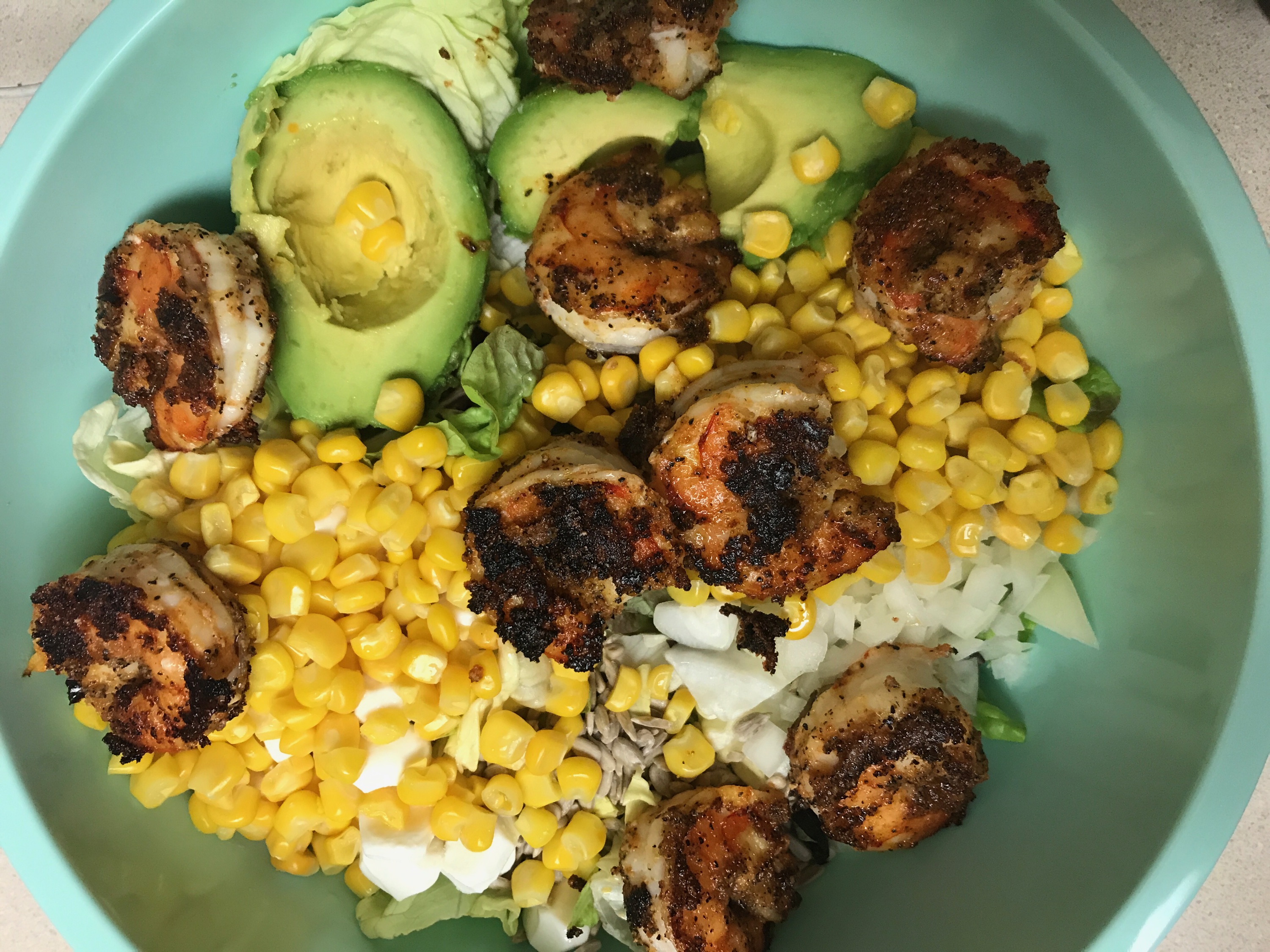 Blackened Shrimp Salad - Meal Planning + What We Ate Last Week - Communikait by Kait Hanson