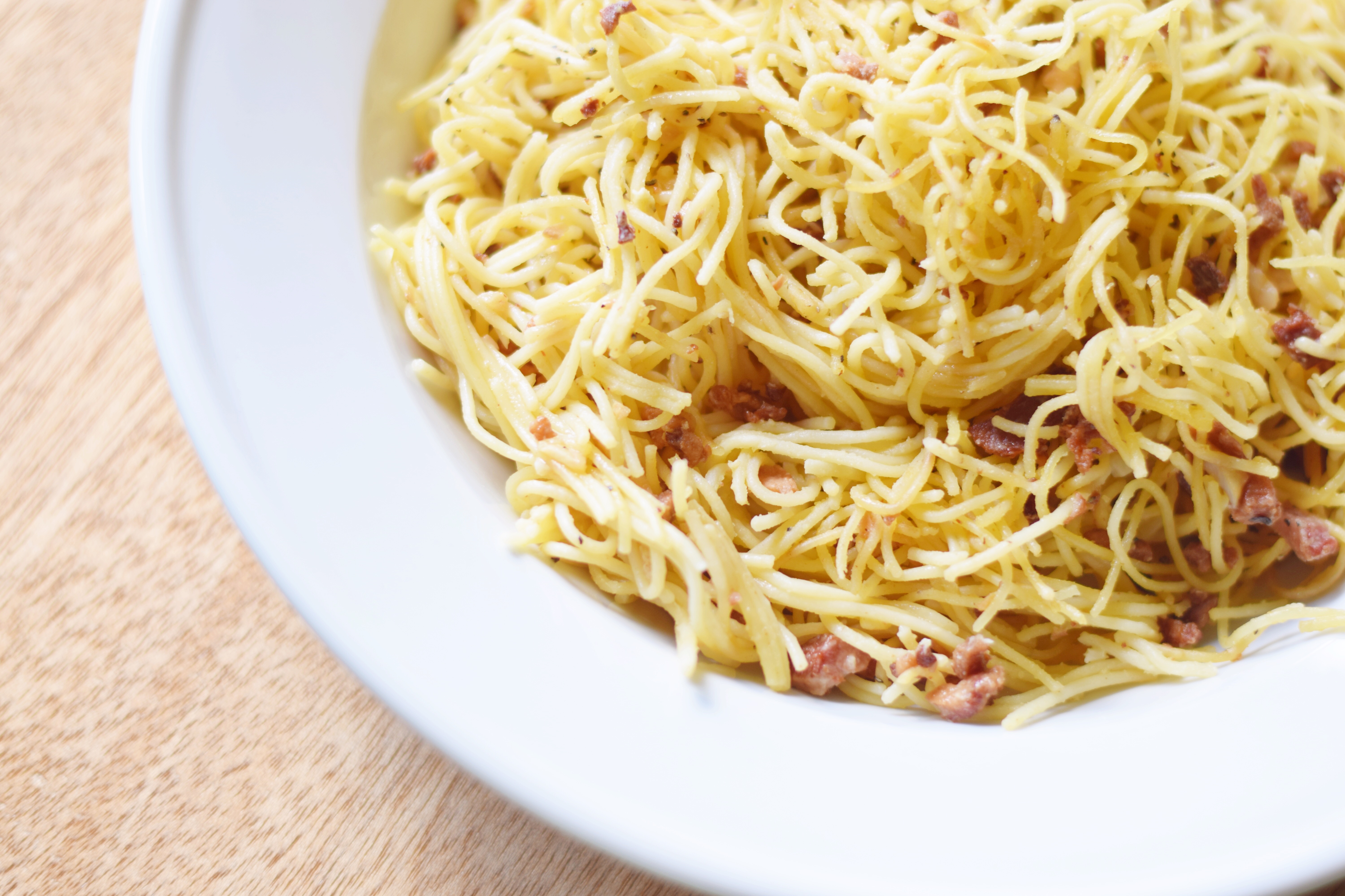 Homemade Spaghetti Carbonara - Date Night In Meal Ideas - Authentic Pasta Carbonara Recipe - Easy Spaghetti Carbonara - Easy Dinner Recipe - Communikait by Kait Hanson