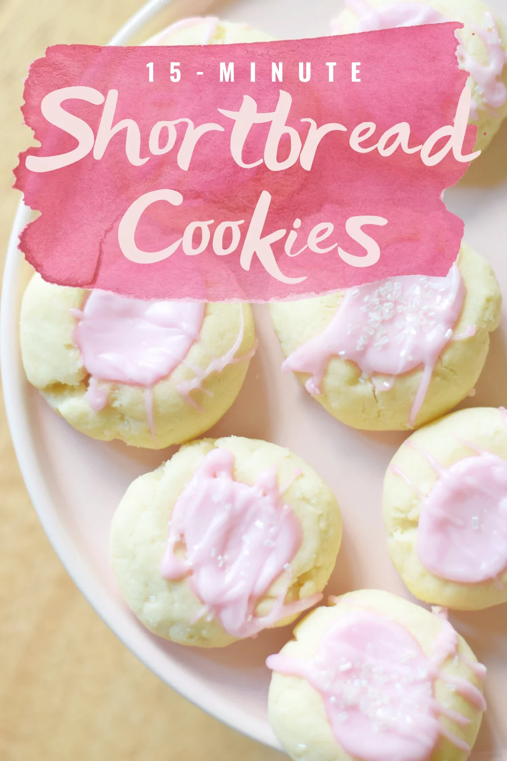 Pink Shortbread Cookies