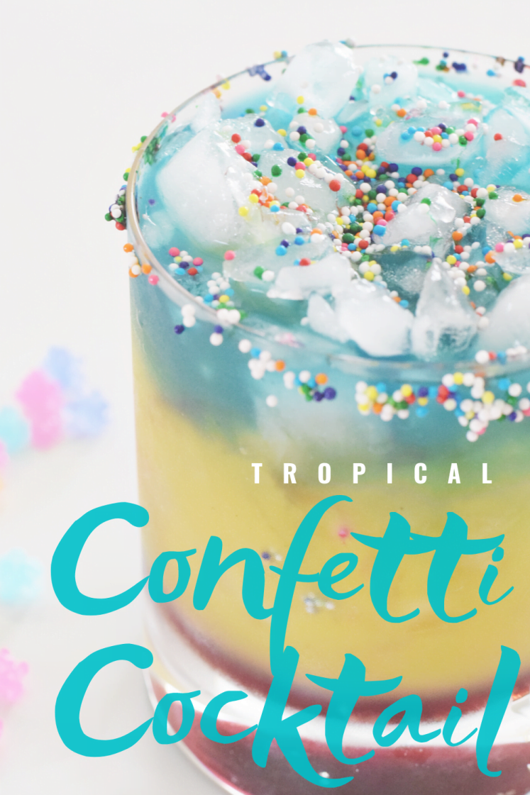 Tropical Pineapple Confetti Cocktail