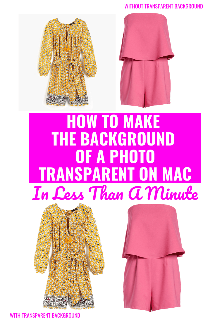 How To Make The Background Of A Photo Transparent On Mac