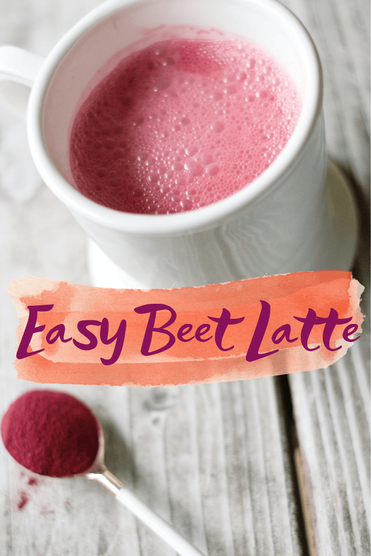 Beet Latte with beetroot powder