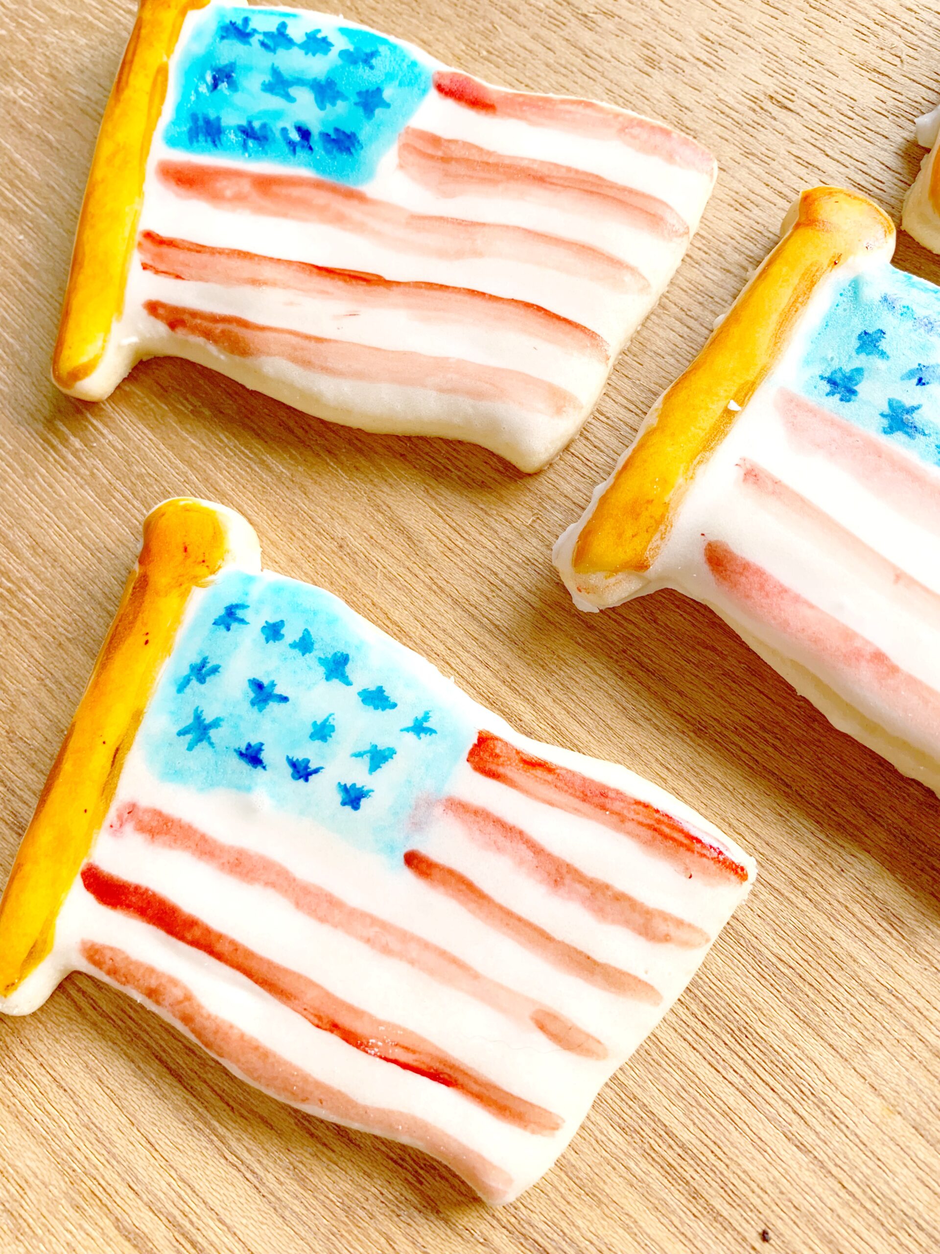 American Flag Painted Sugar Cookies