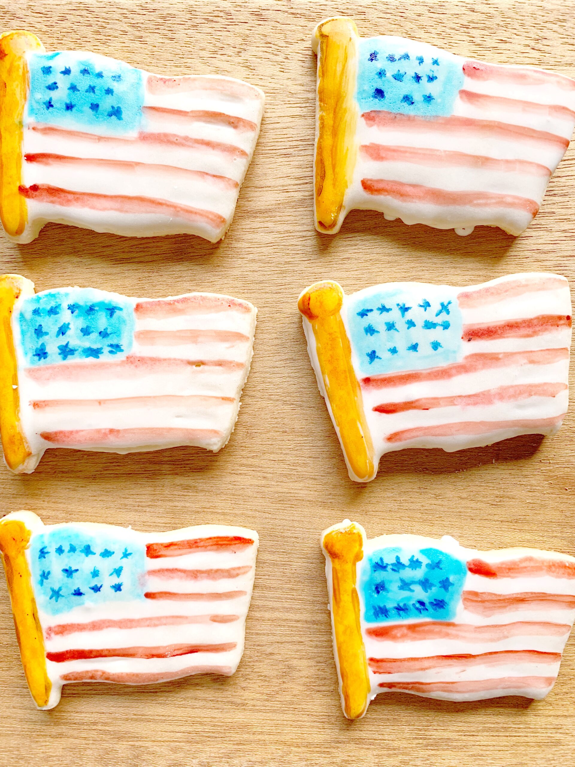 American Flag Painted Sugar Cookies