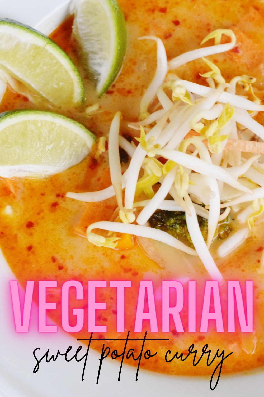 VEGETARIAN SWEET POTATO CURRY - Vegetarian Sweet Potato Curry Soup is a cheap, healthy meal that’s the perfect weeknight dinner.. plus it's both dairy and gluten free. | Thai Curry Recipe | Green Curry Recipe | Red Curry Recipe | Easy Thai Curry 
