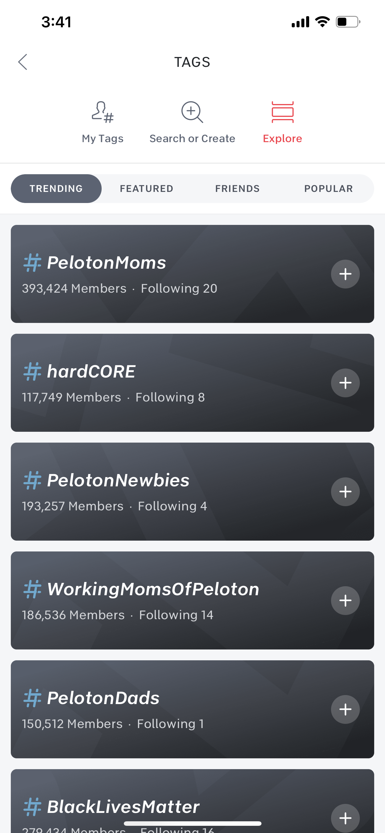 Popular Peloton Hashtags